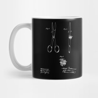 Shears or Scissors Vintage Patent Hand Drawing Mug